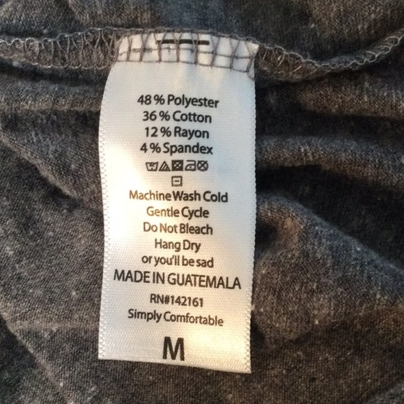 LuLaRoe Irma Heather Gray/Green Short Sleeve Top Sz M - Picture 8 of 10